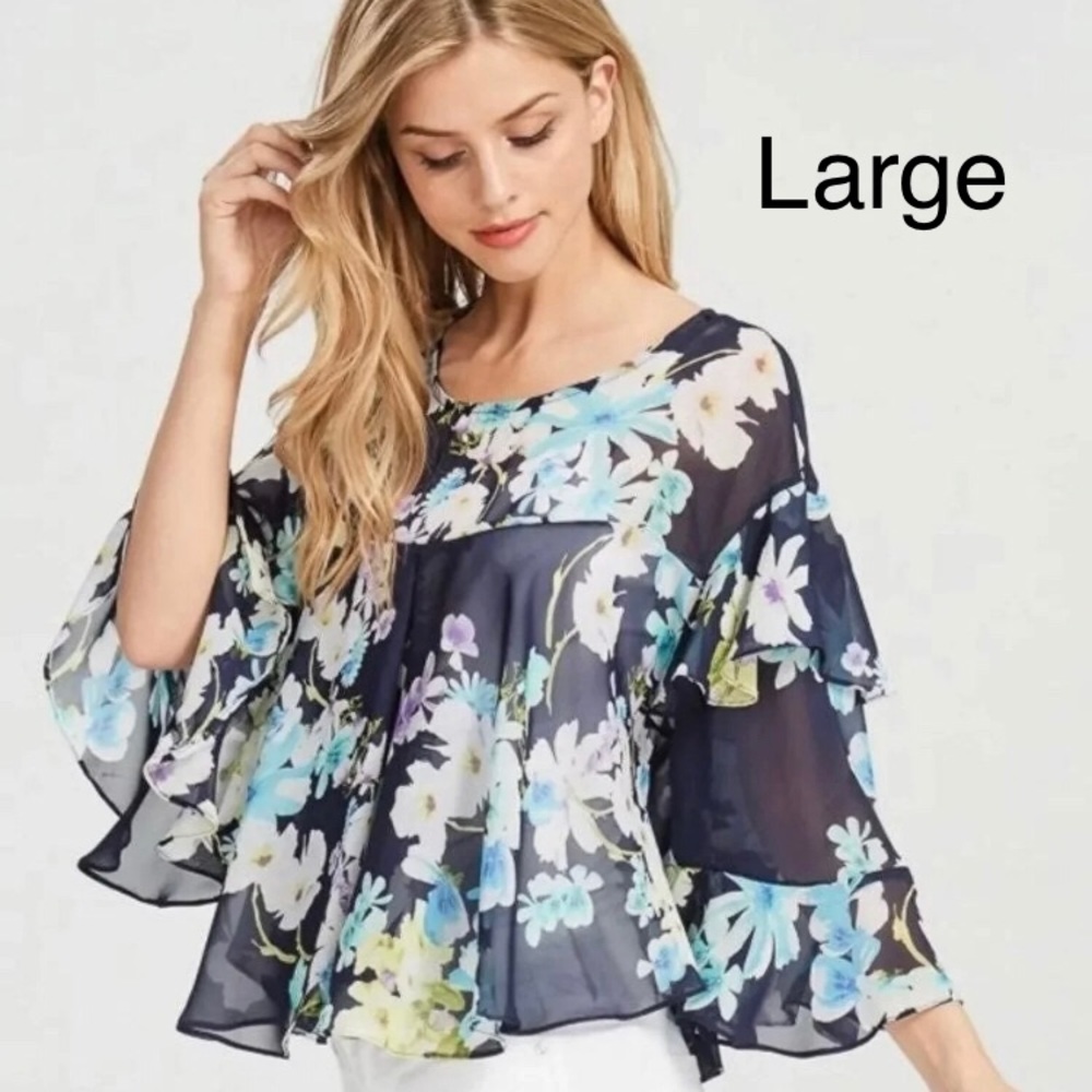 Boho floral blouse
